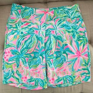 Lilly Pulitzer Luxletic Bermuda shorts.